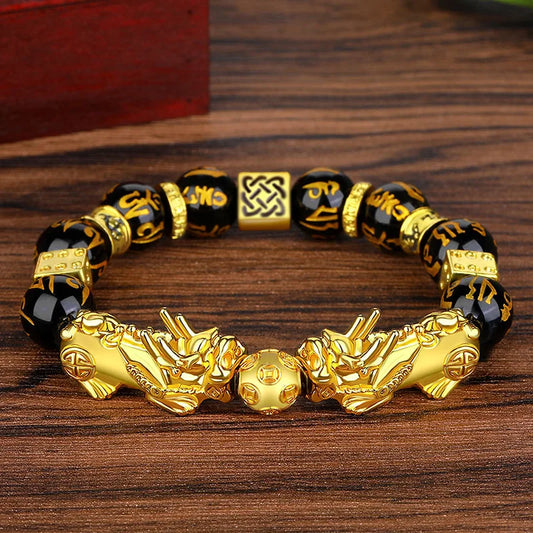 Fengshui Gold Obsidian Bracelet