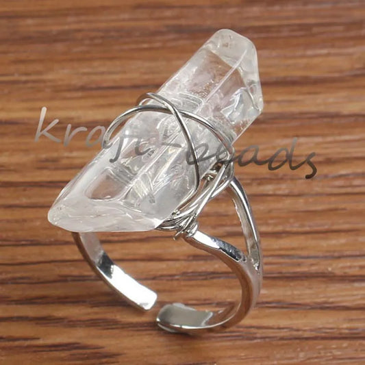 Natural Healing Crystal Quartz Ring