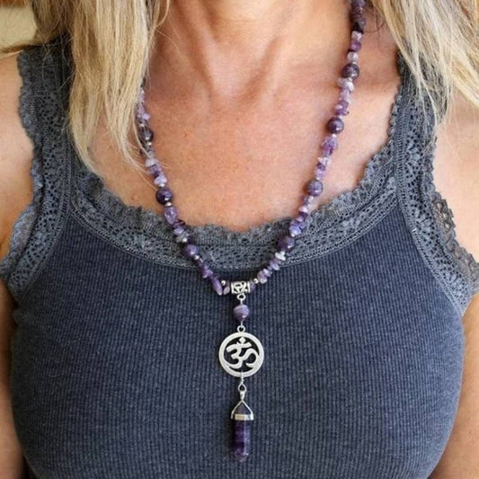 Amethyst Rosary Necklace