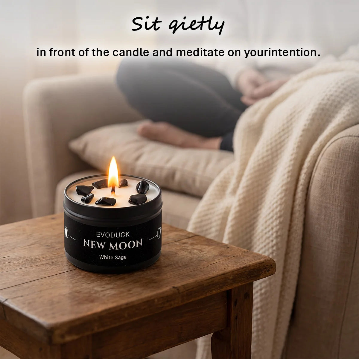 New Moon White Sage Candle