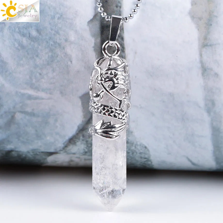 Dragon’s Heart Crystal Pendant necklace