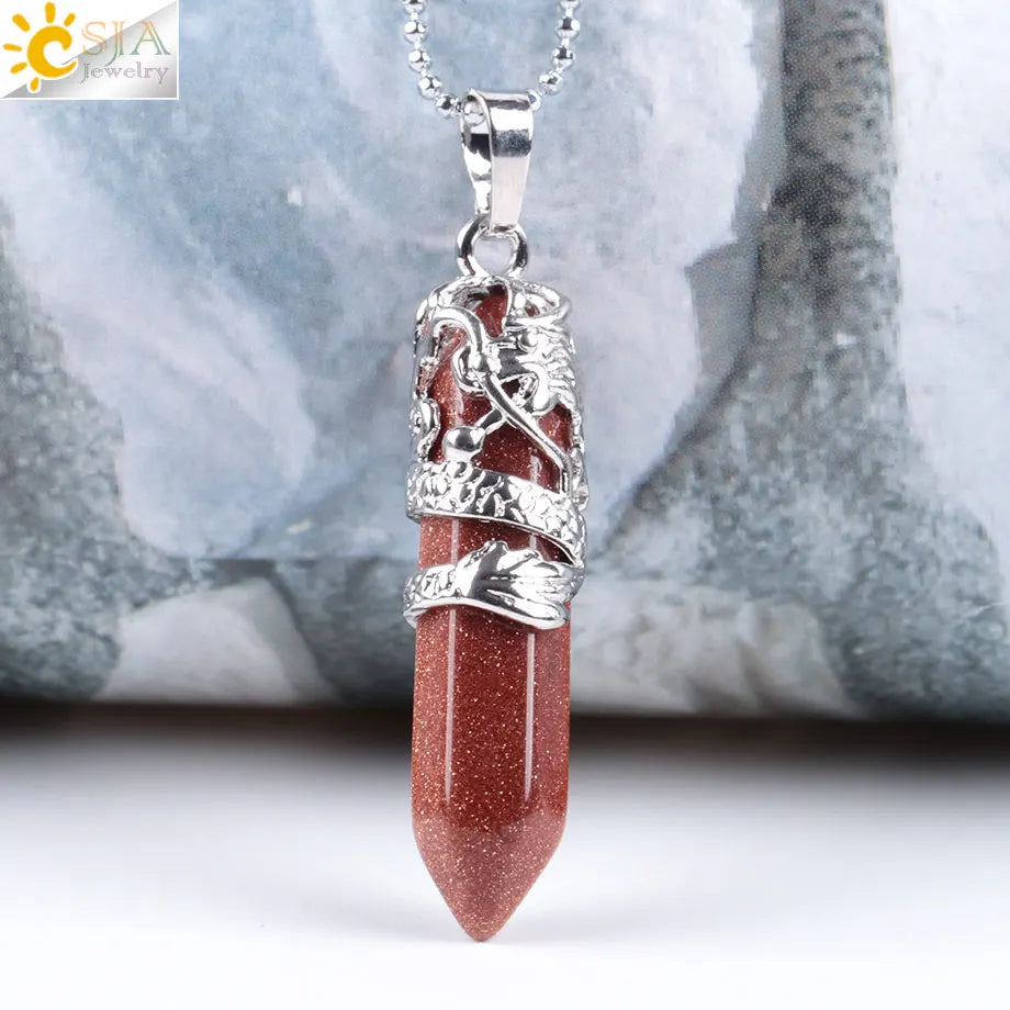 Dragon’s Heart Crystal Pendant necklace
