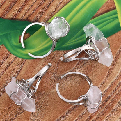 Natural Healing Crystal Quartz Ring