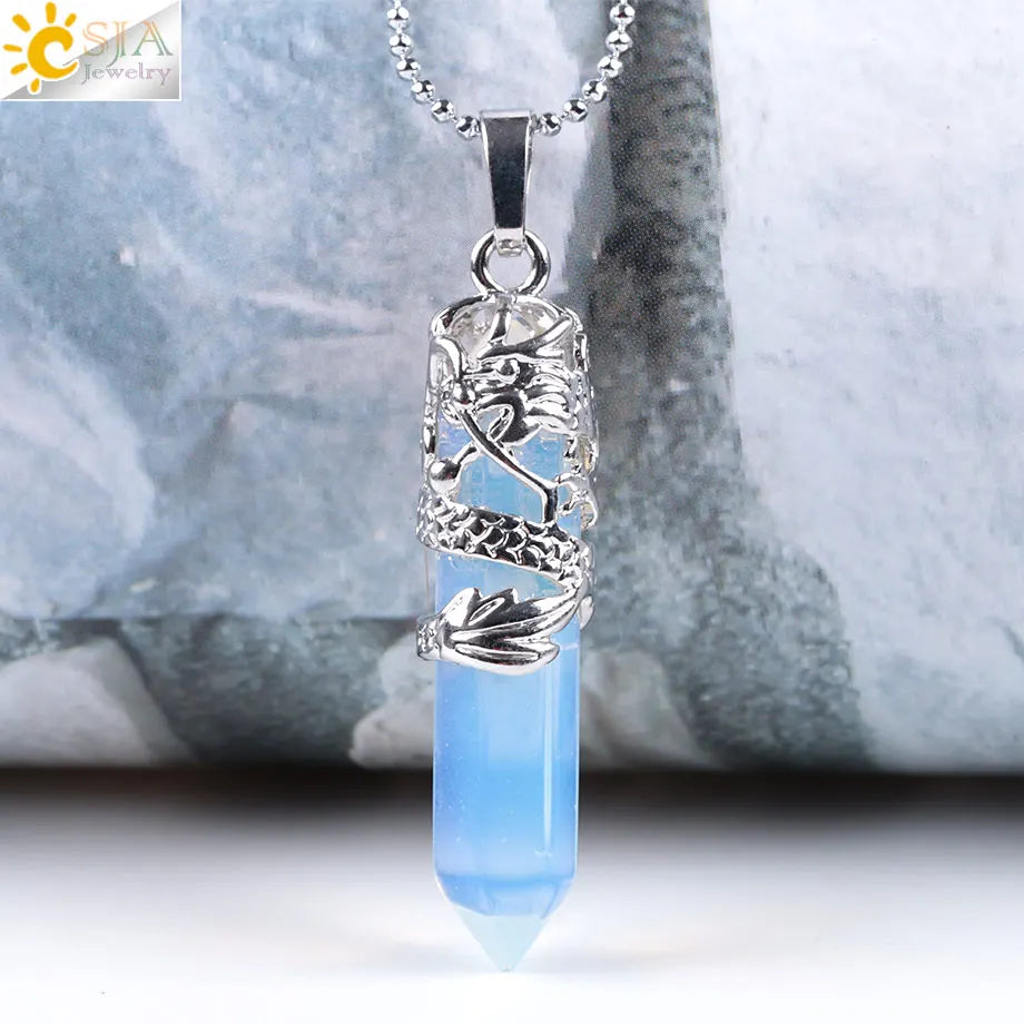 Dragon’s Heart Crystal Pendant necklace