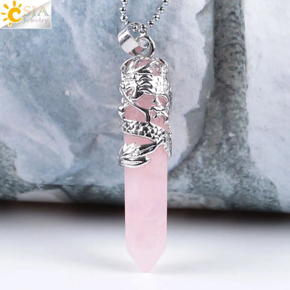 Dragon’s Heart Crystal Pendant necklace
