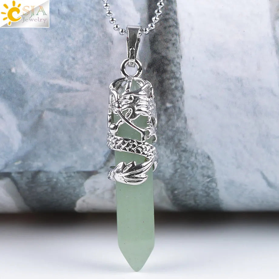 Dragon’s Heart Crystal Pendant necklace