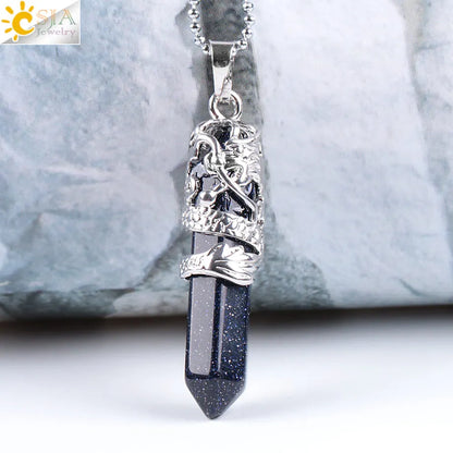 Dragon’s Heart Crystal Pendant necklace