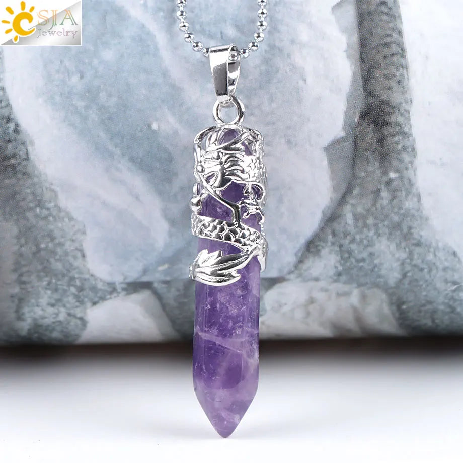 Dragon’s Heart Crystal Pendant necklace