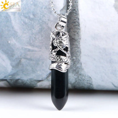 Dragon’s Heart Crystal Pendant necklace