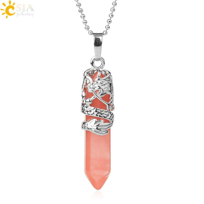 Dragon’s Heart Crystal Pendant necklace