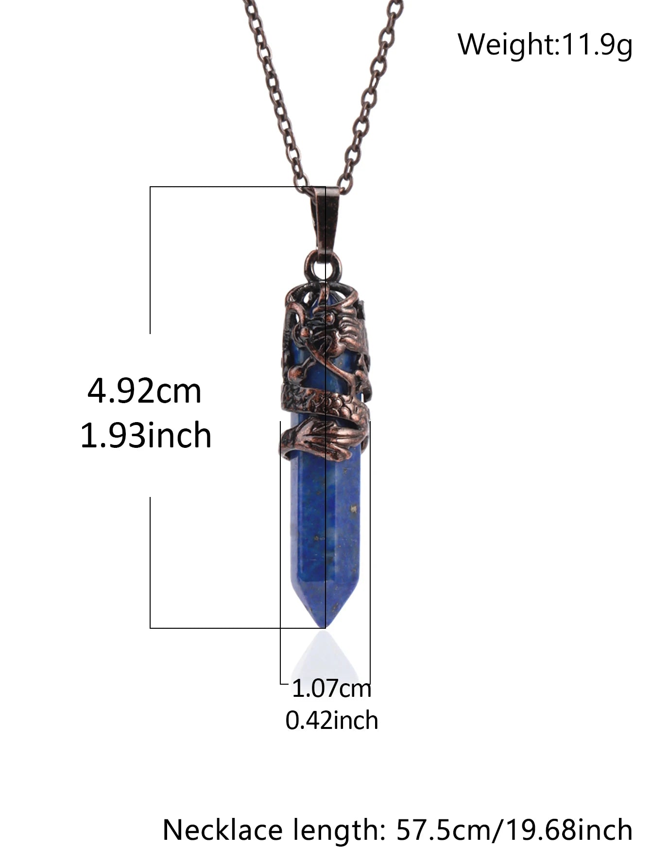 Dragon’s Heart Crystal Pendant necklace