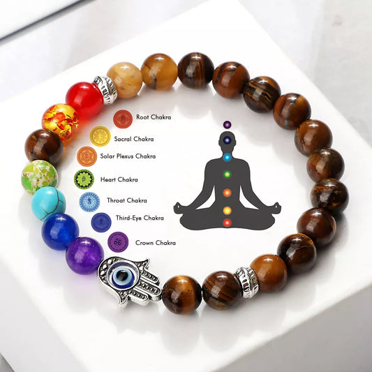 7 Chakra Evil Eye Bracelet