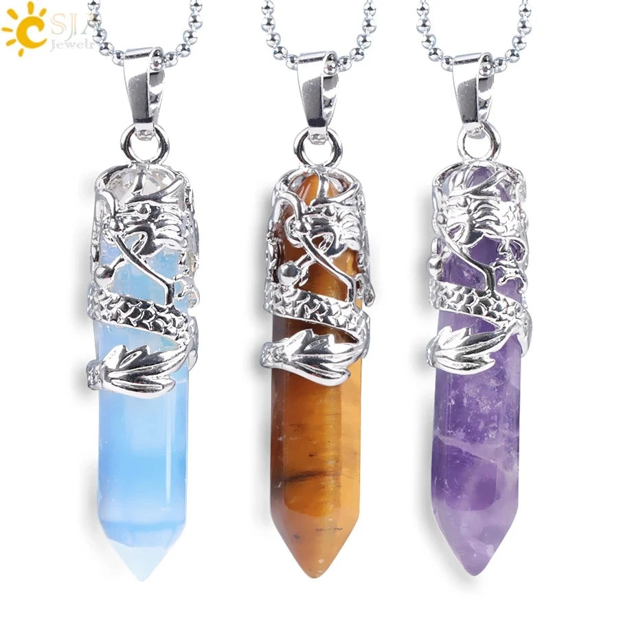 Dragon’s Heart Crystal Pendant necklace