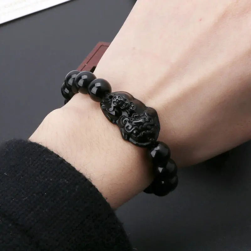 Feng Shui Black Obsidian Wealth Bracelet