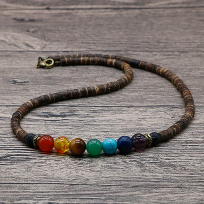 Natural Lava Beaded Necklace