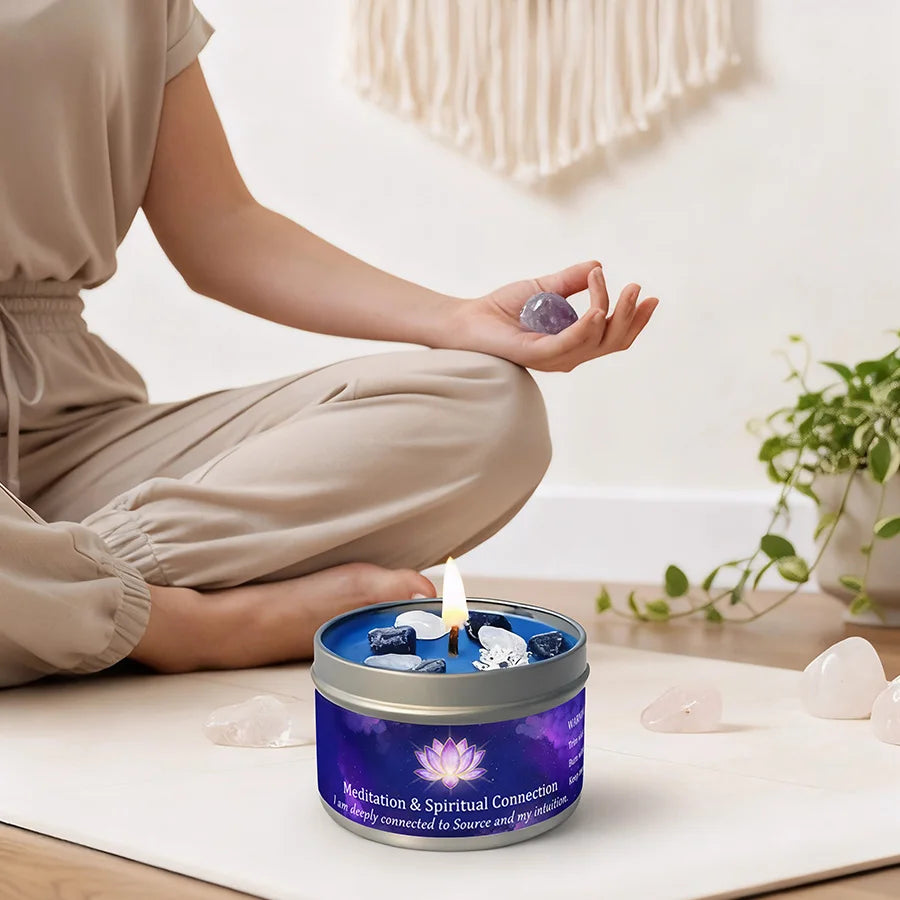 Divine Guidance Crystal Candle