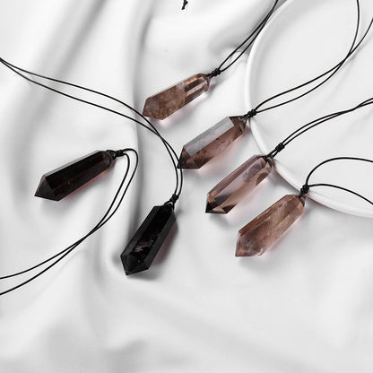 Double Point Smoky Quartz Necklace