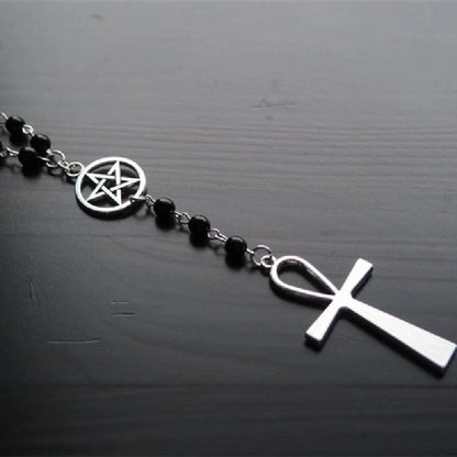 Ankh Rosary Necklace