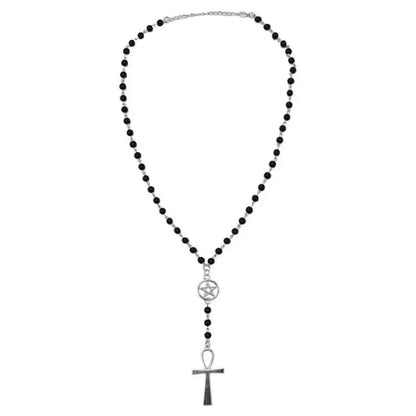 Ankh Rosary Necklace
