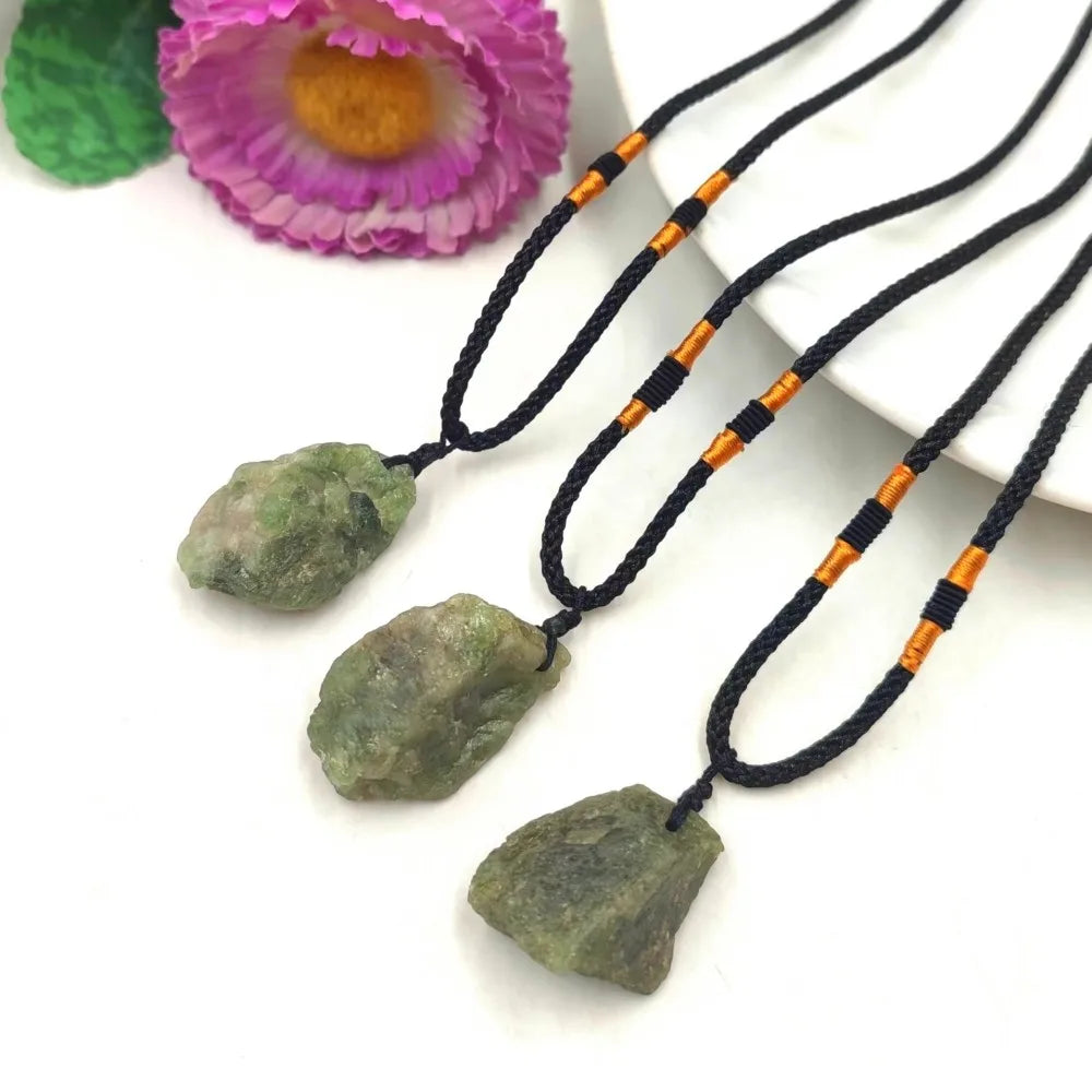 Blue Apatite Raw Natural Stone Necklace