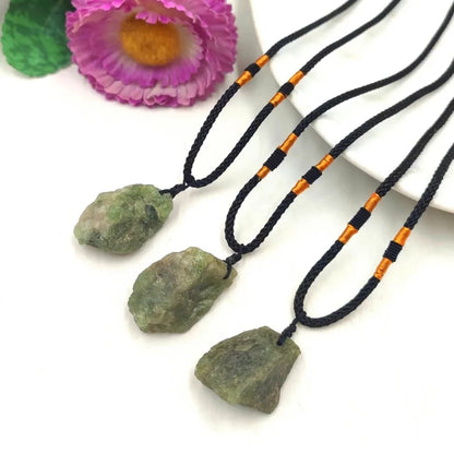 Blue Apatite Raw Natural Stone Necklace