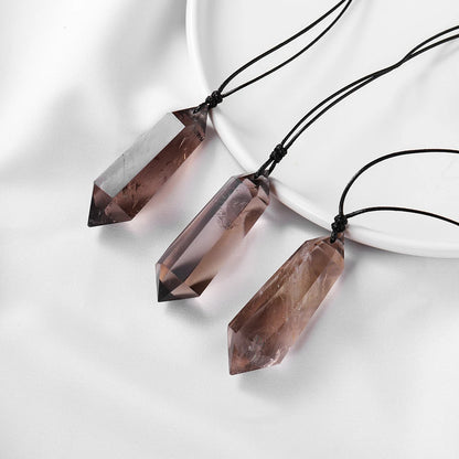 Double Point Smoky Quartz Necklace