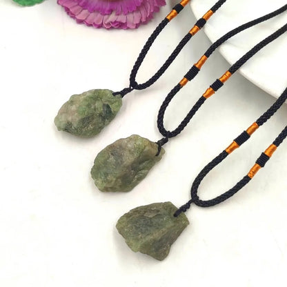 Blue Apatite Raw Natural Stone Necklace