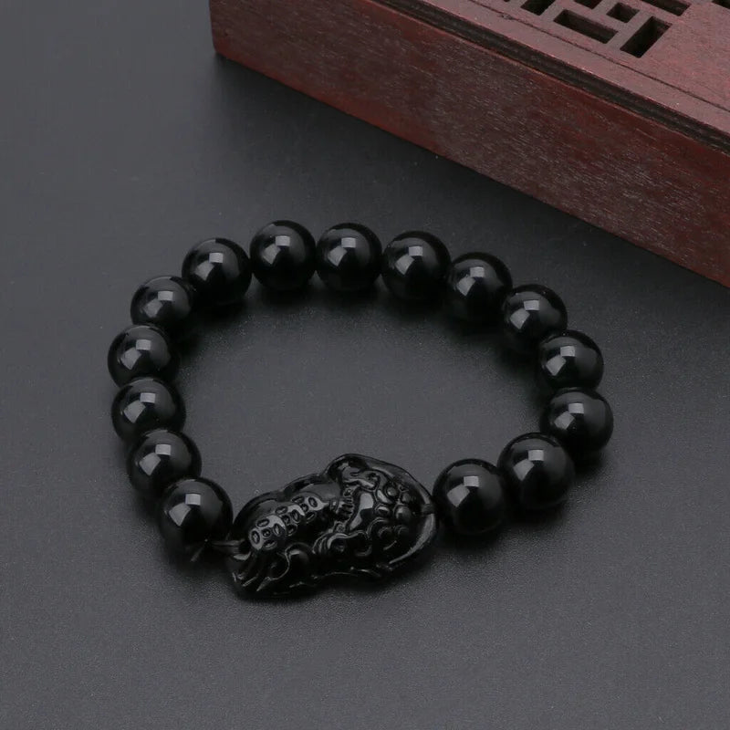 Feng Shui Black Obsidian Wealth Bracelet