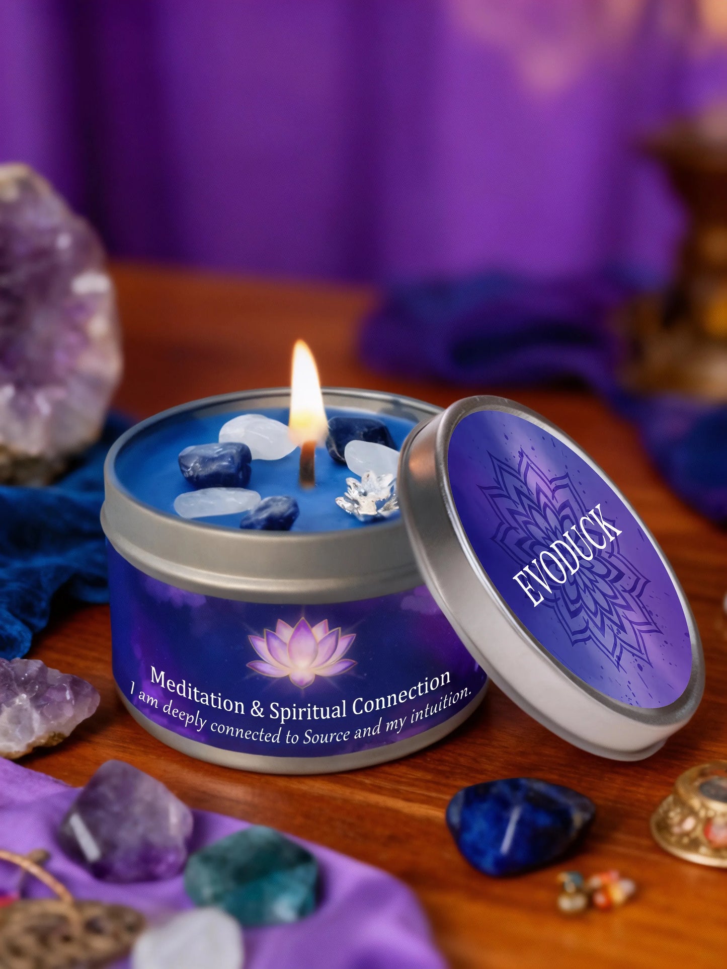 Divine Guidance Crystal Candle