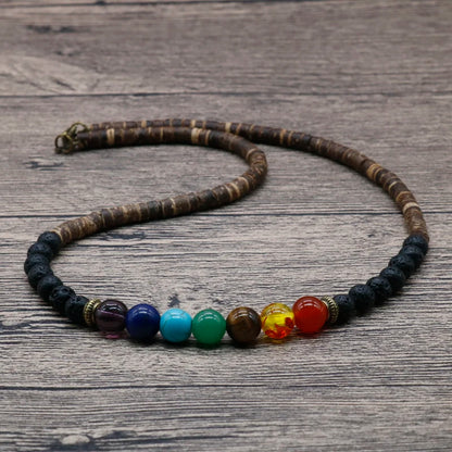 Natural Lava Beaded Necklace