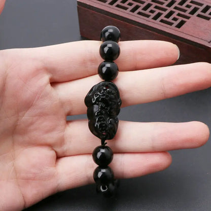 Feng Shui Black Obsidian Wealth Bracelet