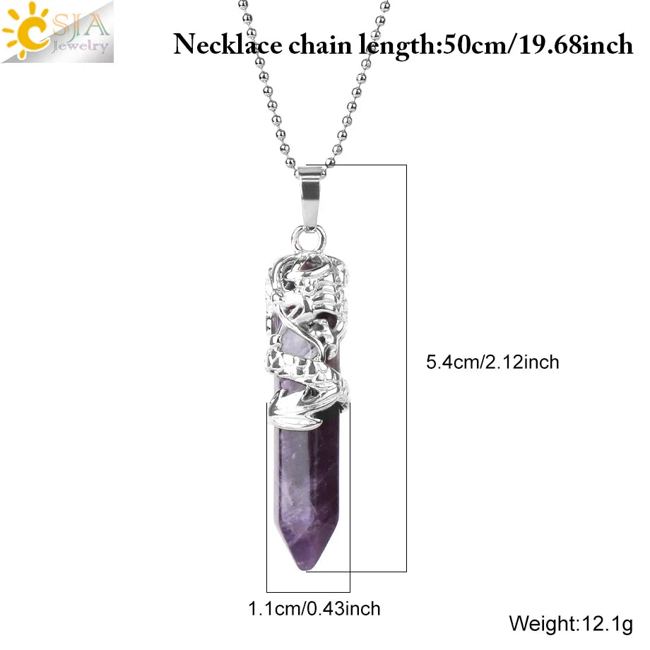 Dragon’s Heart Crystal Pendant necklace