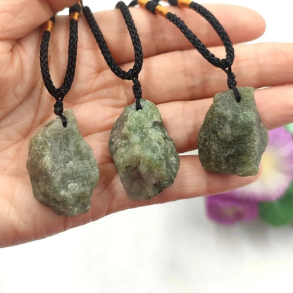 Blue Apatite Raw Natural Stone Necklace