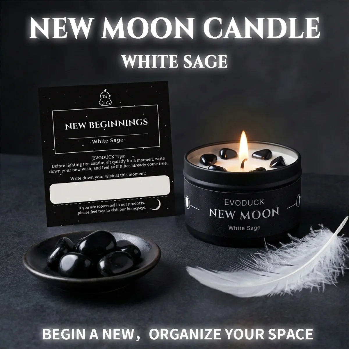 New Moon White Sage Candle