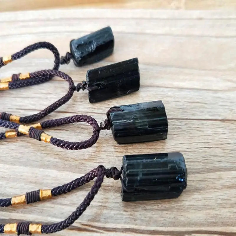 Black Tourmaline Stone Pendant