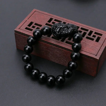 Feng Shui Black Obsidian Wealth Bracelet