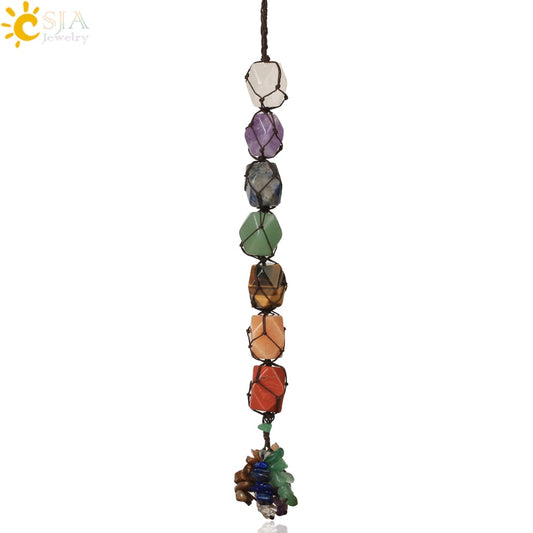 Seven Chakra Crystal Pendent