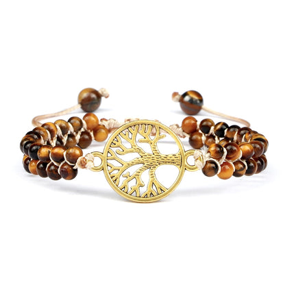 Tigers Eye Tree Of Life Bracelet