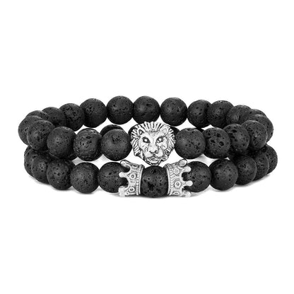 Lion Crown Charm Bracelet