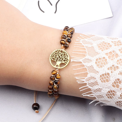 Tigers Eye Tree Of Life Bracelet